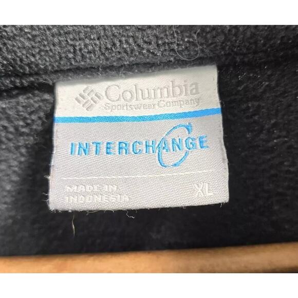 Columbia Jacket Mens XL Black Full Zip Fleece Interchange Sweater Mock Neck - Picture 3 of 11